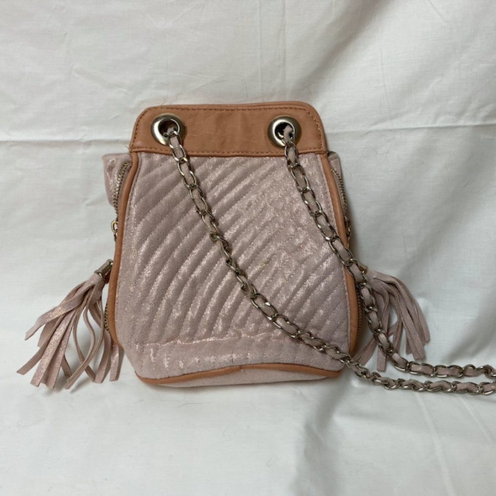 Miztique pink shimmer adjustable bag